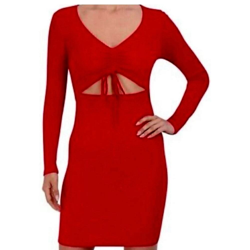BCBG Paris Red dress, open tummy area size med